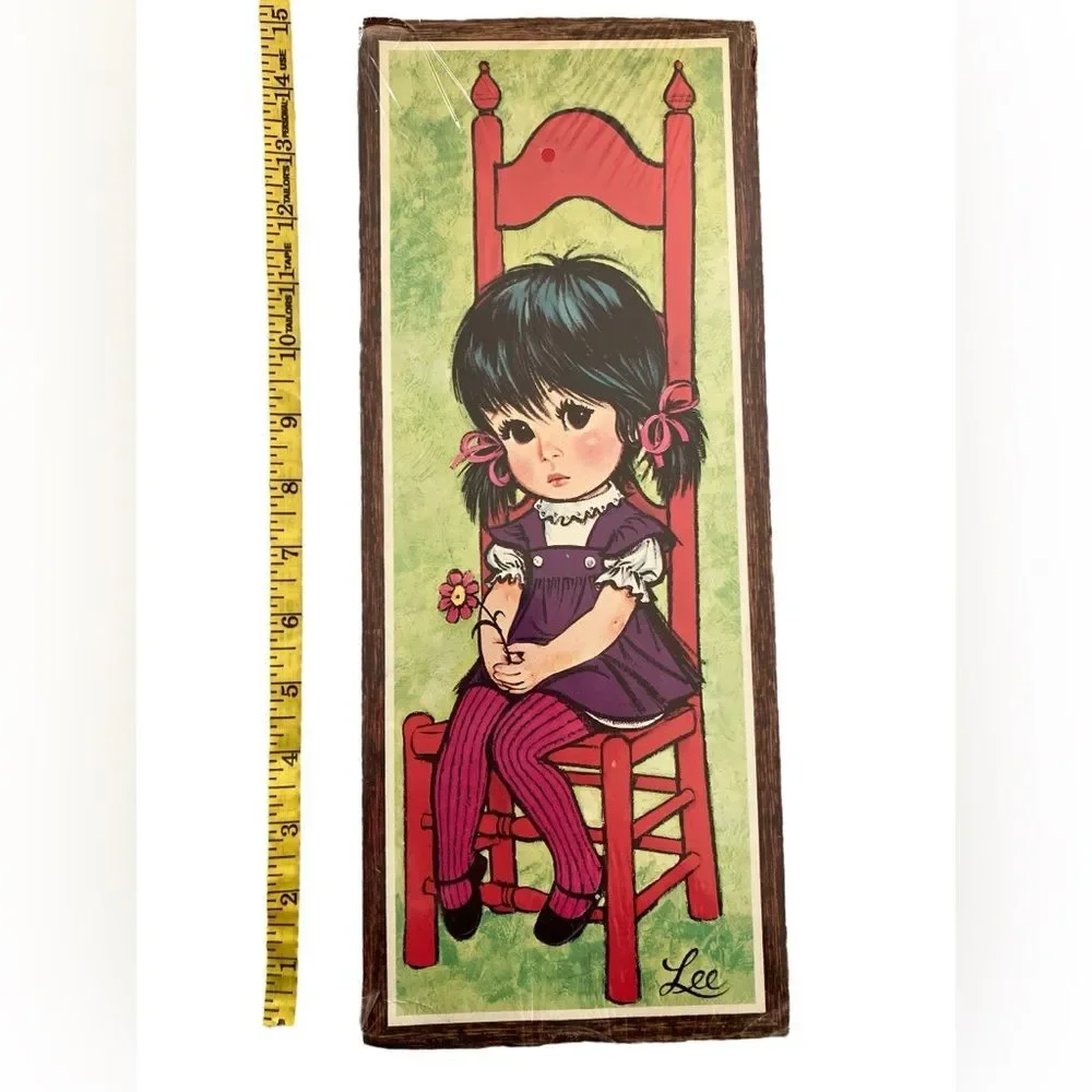 Vintage Lee “Big Eyes” Lithograph Retro 60's New